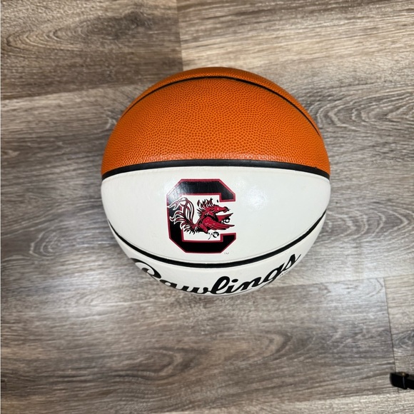 Memorabilia Gamecock Rawlings Orange/White Basketball signed by Alex English - Picture 2 of 4